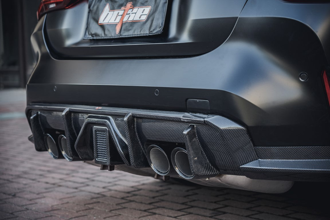 BCTXE Carbon Fiber Rear Diffuser & Rear Canards For BMW M4 G82 G83 2021-ON