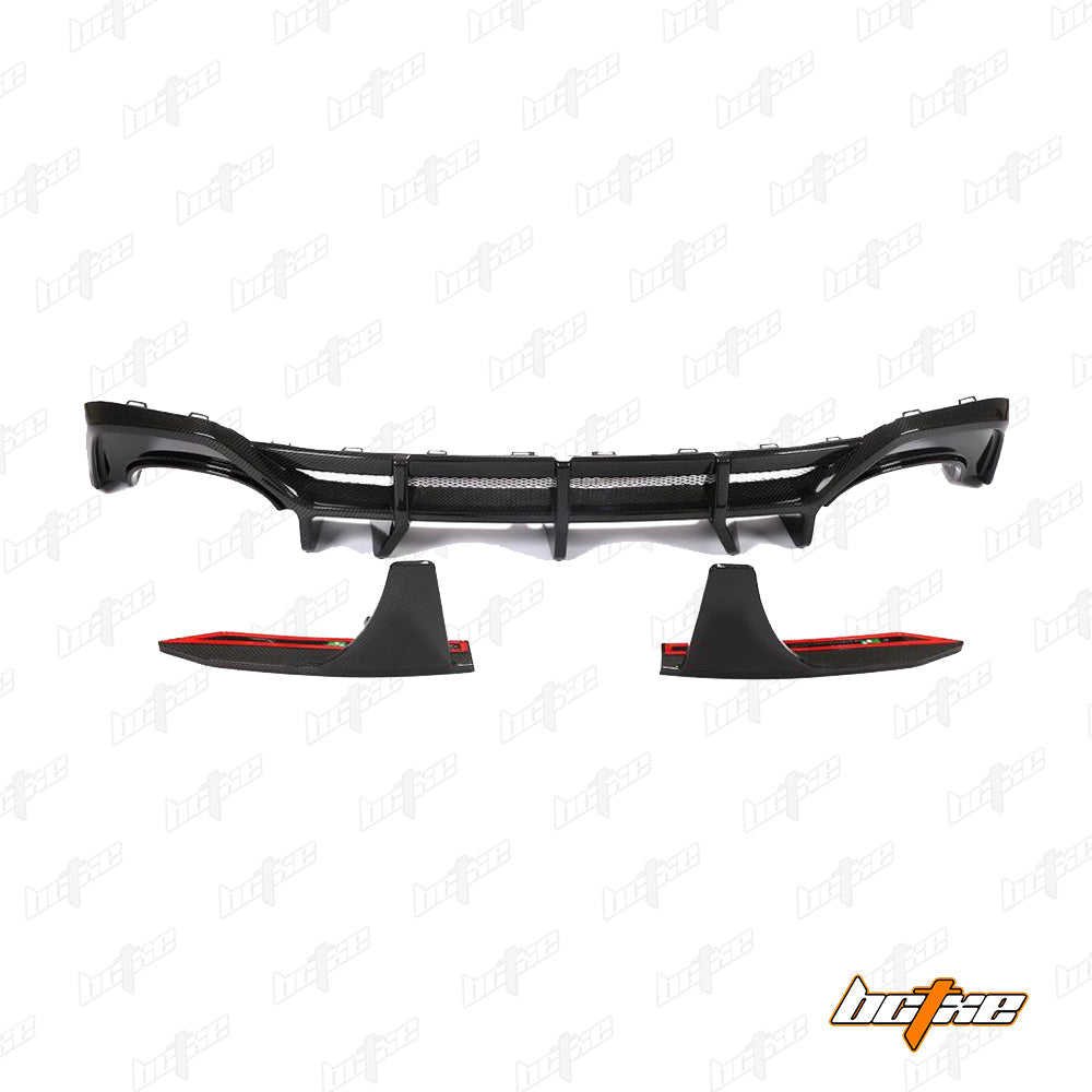BCTXE Carbon Fiber Rear Diffuser & Rear Canards for Audi RS7 C8 2020-ON