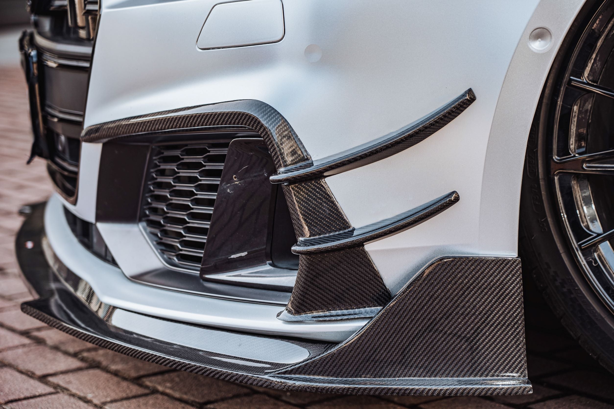 BCTXE Tuning Carbon Fiber Front Bumper Canards for Audi S7 & A7 S Line & A7 2019-ON C8