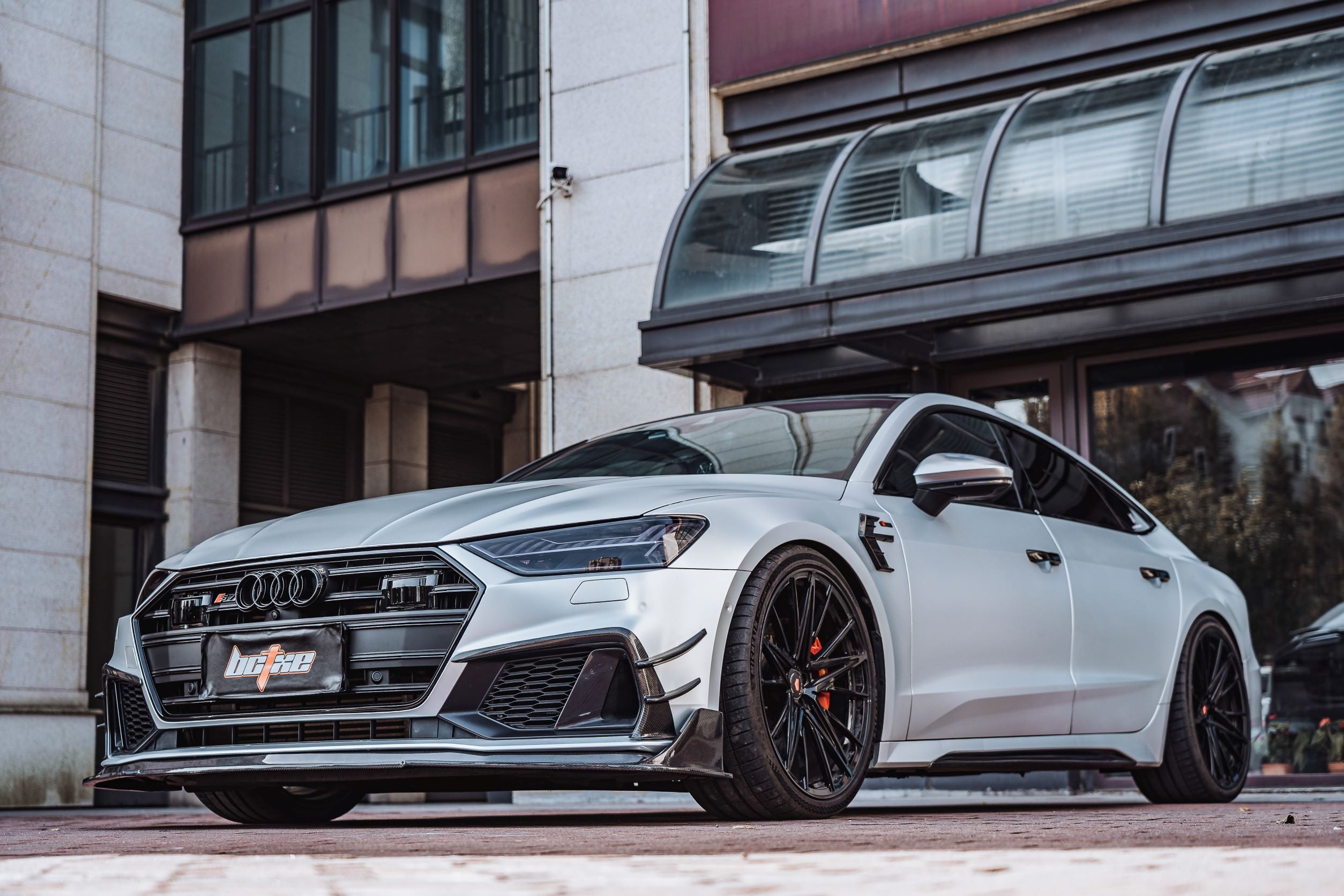 BCTXE Tuning Carbon Fiber Front Bumper Canards for Audi S7 & A7 S Line & A7 2019-ON C8