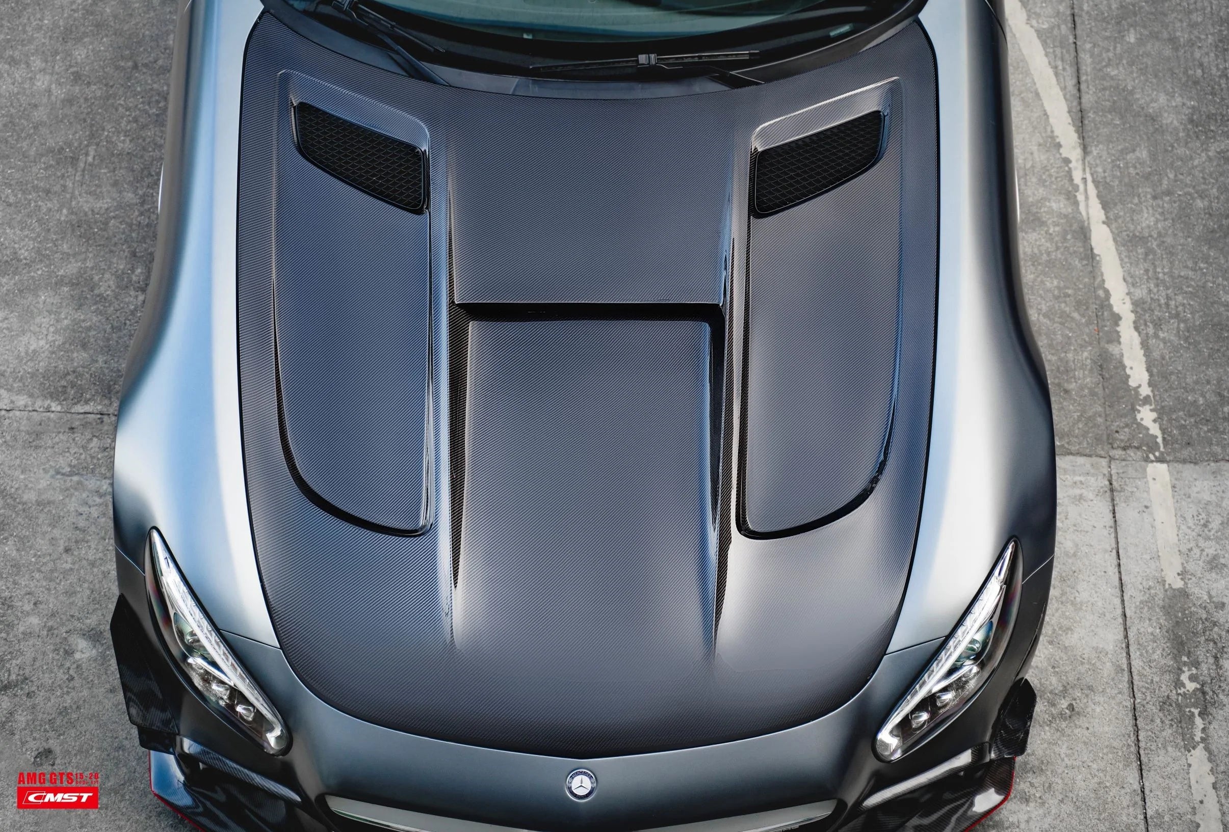 CMST Tuning Carbon Fiber Hood  Black Series Style for Mercedes Benz C190 AMG GT GTS GTC GTR