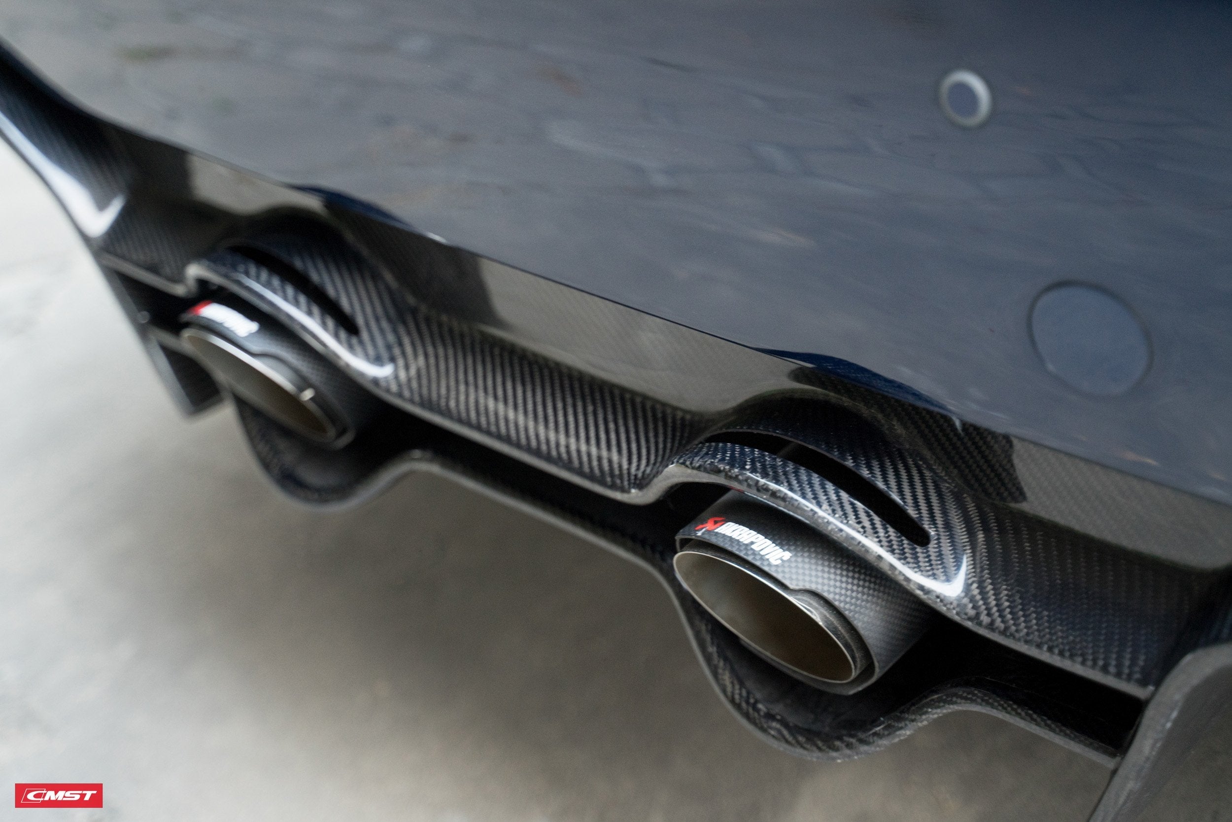 CMST Carbon Fiber Rear Bumper & Diffuser for Infiniti Q50 to Project Black S Concept 2014-2022