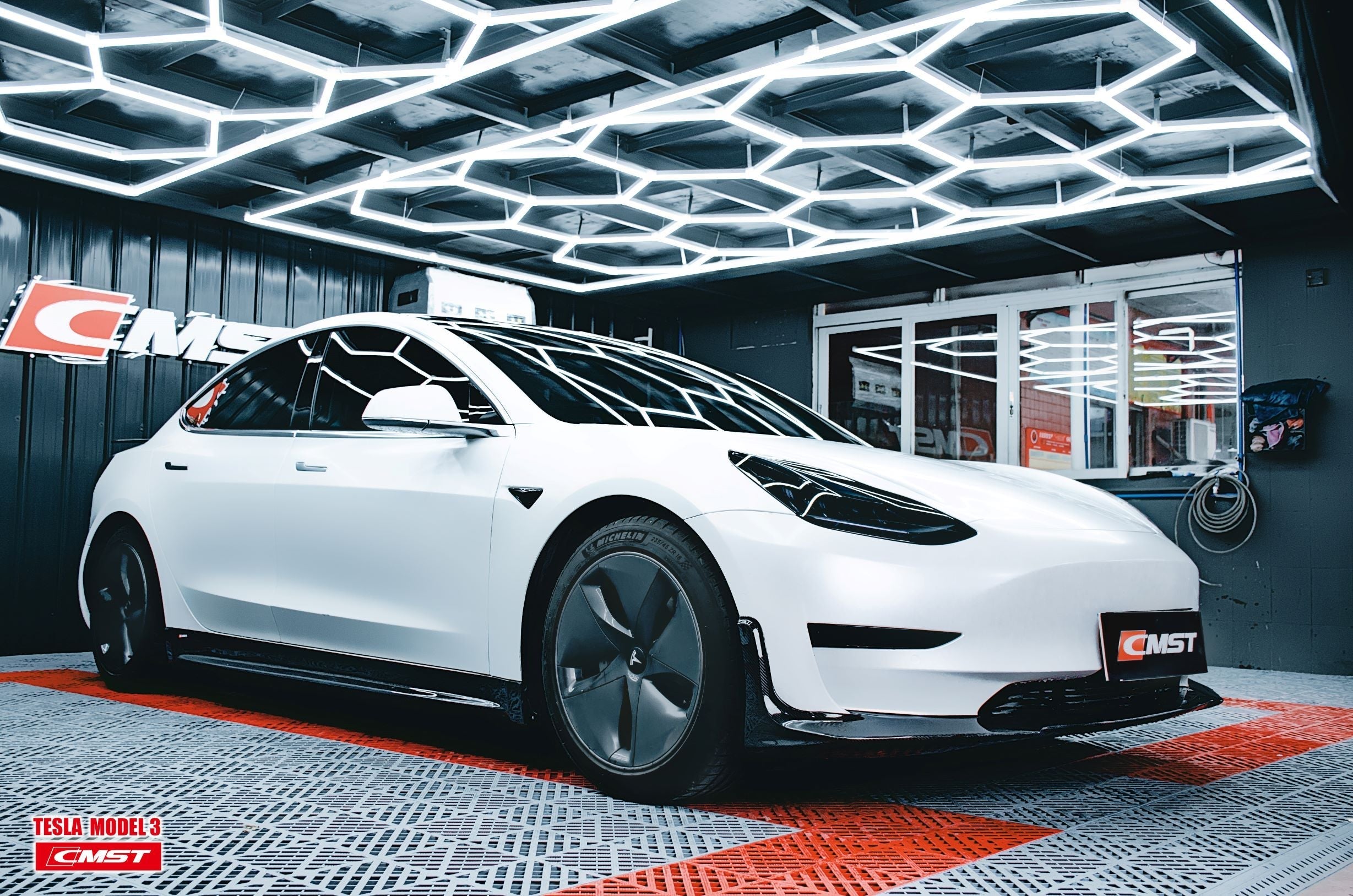 New Release!!! CMST Tesla Model 3 Carbon Fiber Front Lip Ver.4