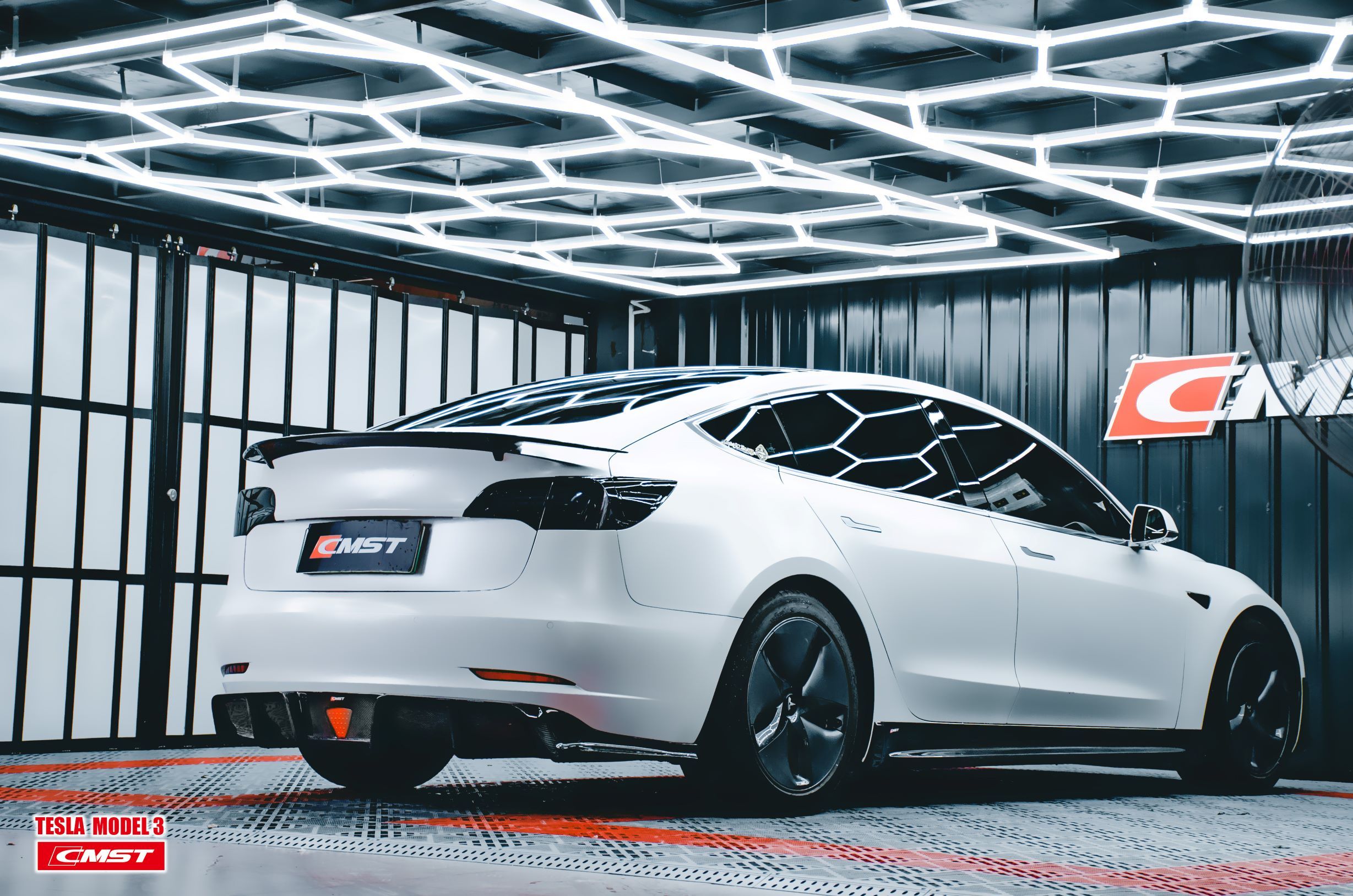 New Release!! CMST Tesla Model 3 Carbon Fiber Rear Diffuser Ver.3