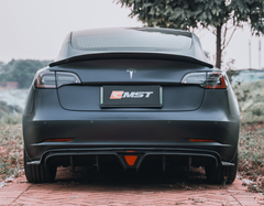 Best Seller !!! CMST Tesla Model 3 Carbon Fiber Rear Diffuser Ver.2
