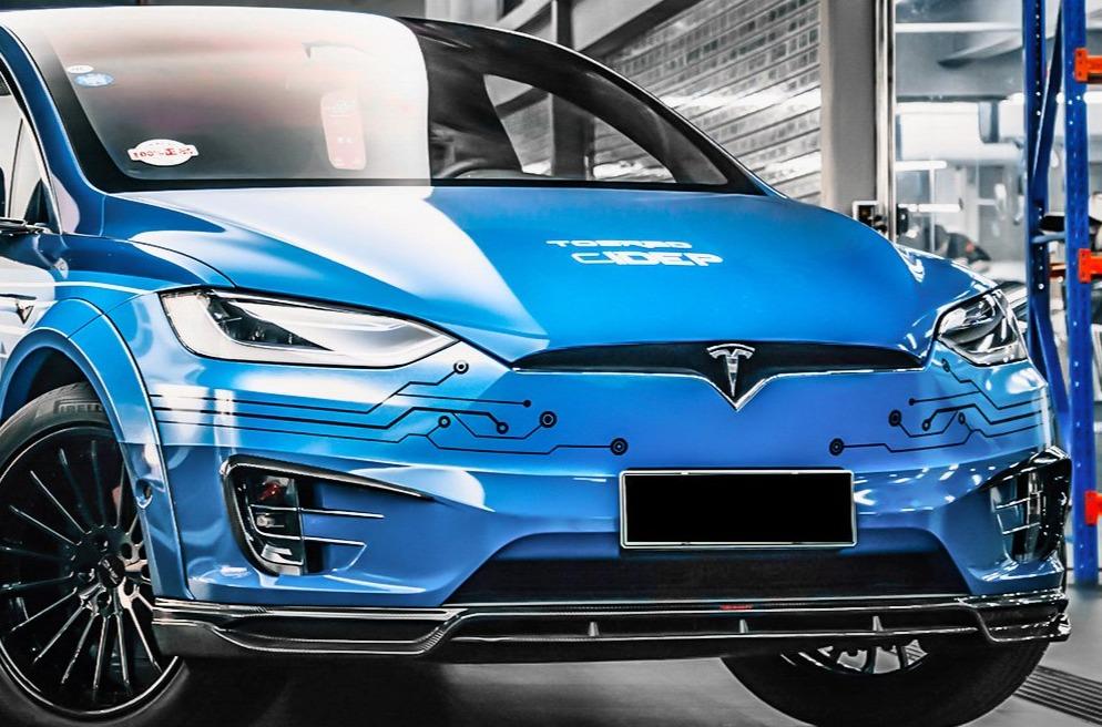 CMST Carbon Fiber Front Lip for Tesla Model X 2016-2021
