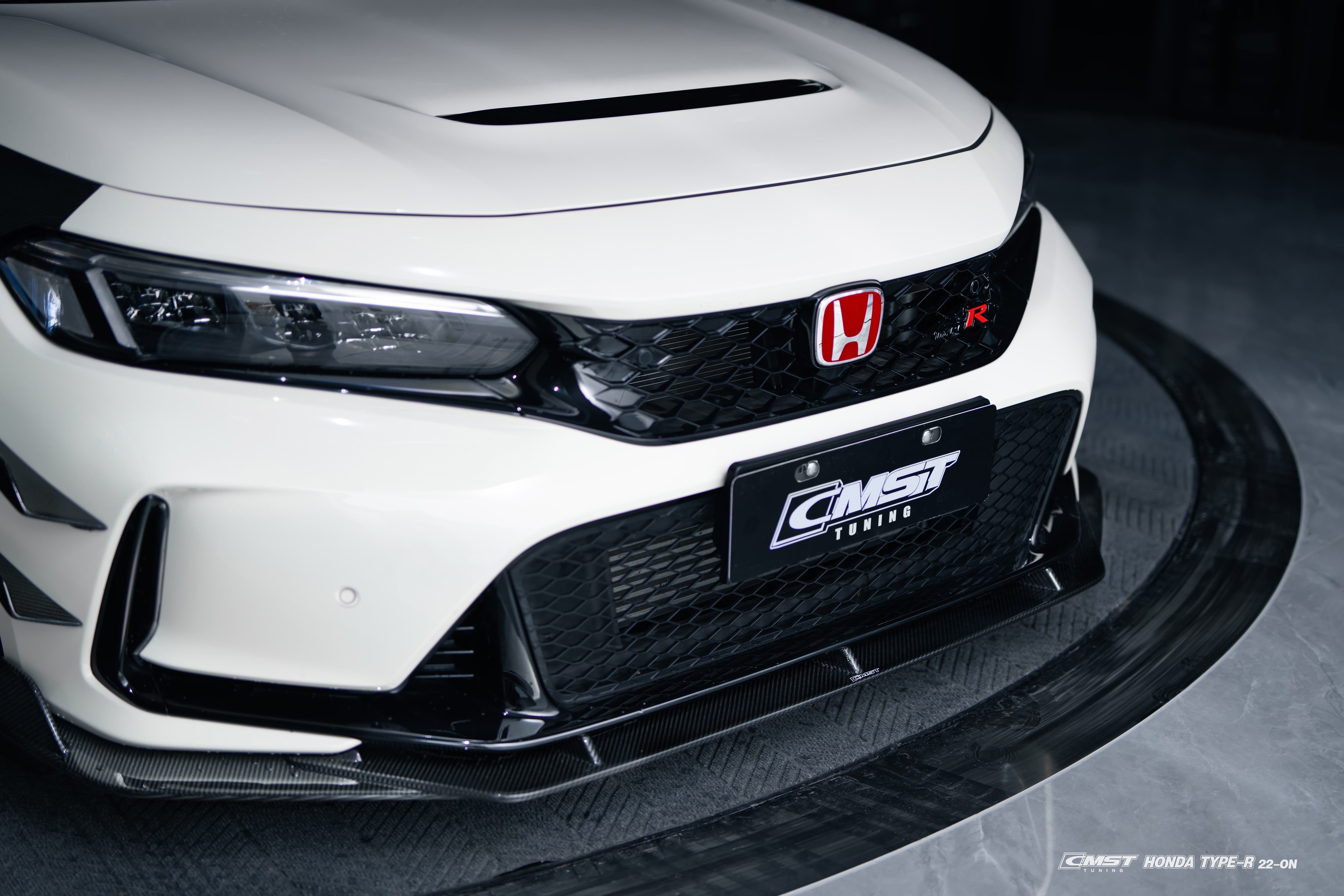 Civic Type R Spoiler Real Carbon Fiber Front Bumper Lip Spoiler For ...