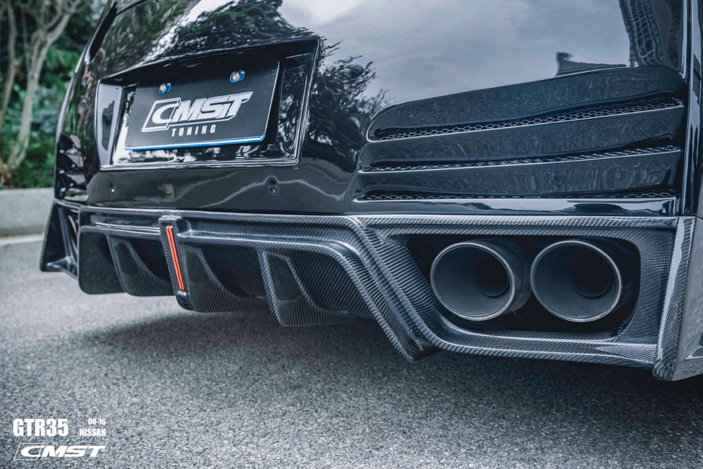 CMST Tuning Stage 2 Rear Bumper & Rear Diffuser for Nissan GTR GT-R R3 ...