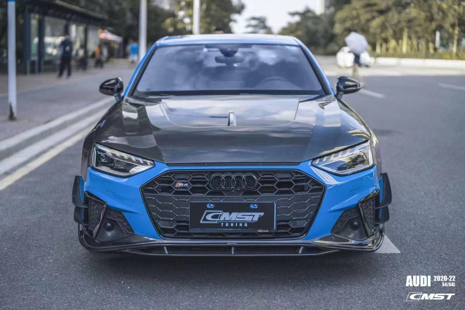 CMST Tuning Carbon Fiber Front Bumper Canards for Audi S4 & A4 S-line 2020-ON B9.5