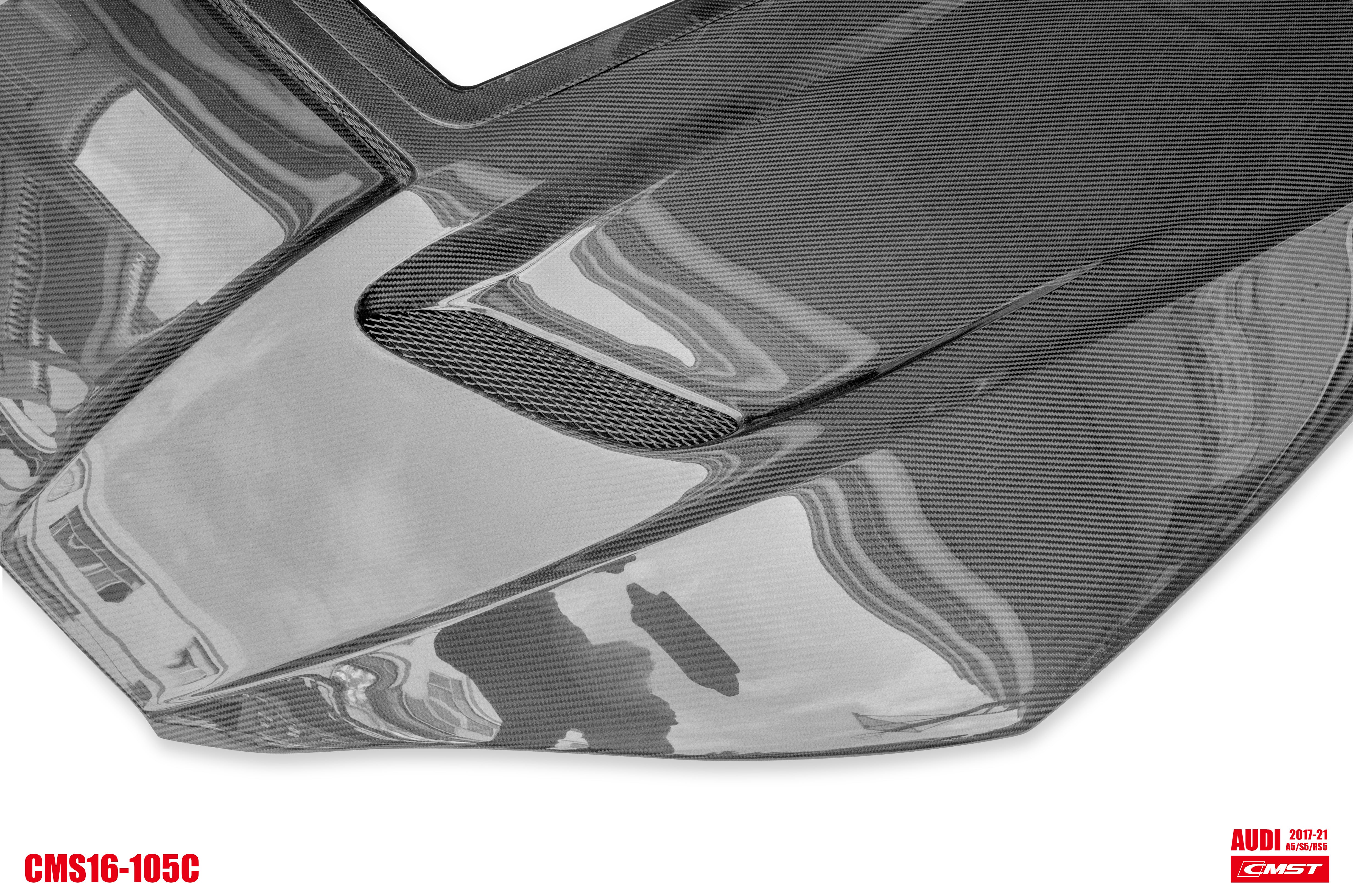 CMST Tuning Carbon Fiber Hood Bonnet Glass Transparent Clearview for Audi RS5 S5 A5 B9 B9.5 2017-ON