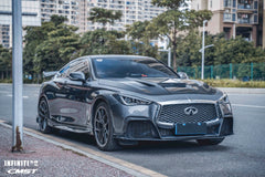 New Release! CMST Tuning Tempered Glass Transparent Clearview Hood Bonnet for Infiniti Q60 2017-2022