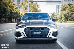CMST Tuning Tempered Glass Transparent Carbon Fiber Hood Bonnet Ver.1 for Audi RS3 S3 A3 8Y 2021-ON