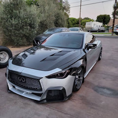 CMST Tuning Carbon Fiber Front Bumper & Front Lip for Infiniti Q60 to Project Black S concept 2017-2022