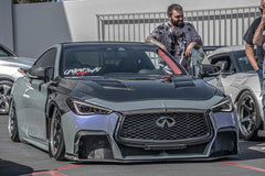 CMST Tuning Carbon Fiber Front Bumper & Front Lip for Infiniti Q60 to Project Black S concept 2017-2022