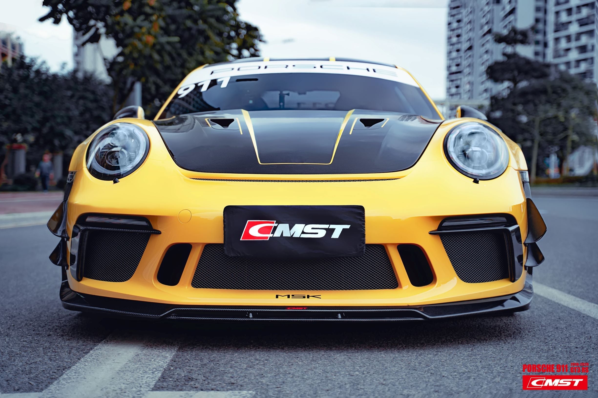 CMST Tuning Carbon Fiber Front Bumper Canards for Porsche 991 991.2 GT3RS