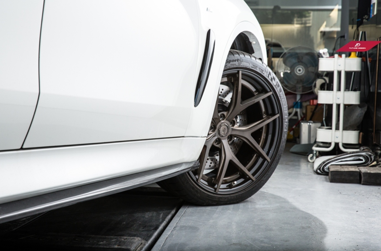 Future Design 3D STYLE Carbon Fiber SIDE SKIRTS for BMW X5 X5M X6 X6M 2015-2019
