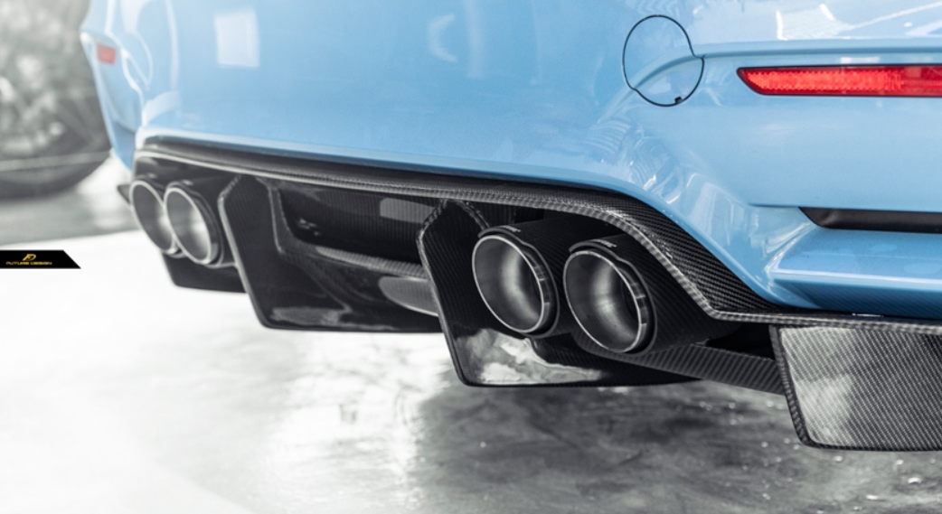 Future Design Carbon PSM Carbon Fiber Rear Diffuser ( 4 Pcs ) for BMW F80 F82 F83 M3 M4