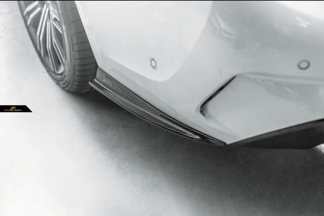 Future Design Carbon Fiber Rear Bumper Side Valences for BMW G20 G28 330I M340i