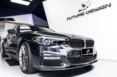 Future Design Carbon Carbon Fiber Front Lip M Performance Style For BMW 5 Series G30 530i 540i 2017-2020 Pre-facelift