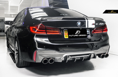 Future Design Carbon Carbon Fiber Rear Diffuser M5 Performance Style For BMW 5 Series G30 530i 540i 2017-ON