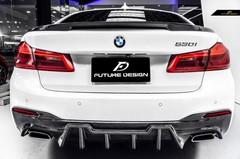 Future Design Carbon Carbon Fiber Rear Diffuser GT Style For BMW 5 Series G30 530i 540i 2017-ON