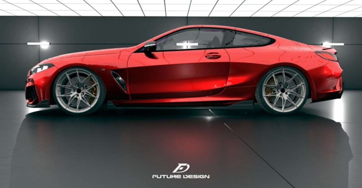 Future Design Carbon FD GT Carbon Fiber Side Skirts for BMW G14 G15 8 Series 840i 850i