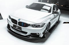 Future Design Carbon Carbon Fiber Front Bumper Canards for BMW 4 Series F32 F33 F36