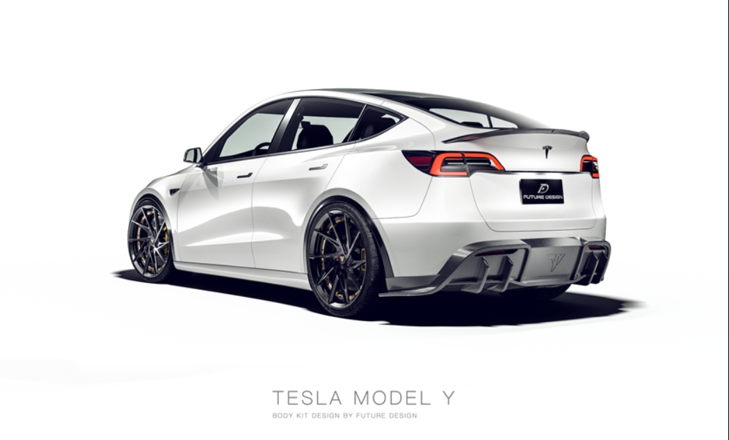 Future Design Carbon Fiber REAR DIFFUSER for Tesla Model Y / Performance
