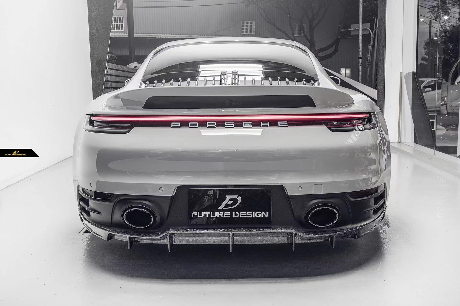 Future Design Carbon Fiber REAR DIFFUSER for Porsche 992 Carrera & 4 & S & 4S