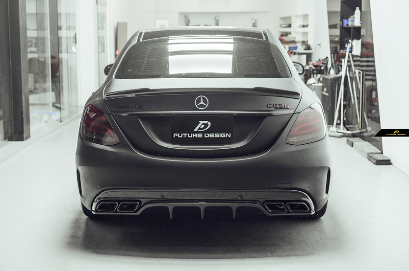 Future Design Carbon Rear Spoiler FD V1 for Mercedes Benz 2015-ON W205 C300 C43 C63 AMG Sedan 4 Door