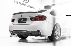 Future Design Carbon M Performance Quad Exit Carbon Fiber Rear Diffuser for BMW 4 Series F32 F33 F36