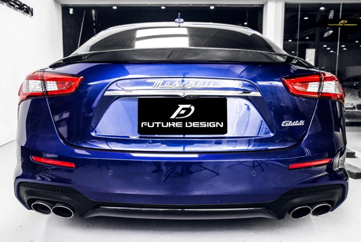 Future Design Carbon Maserati Ghibli 2014-2017 Carbon Fiber Rear Spoiler Ver.2