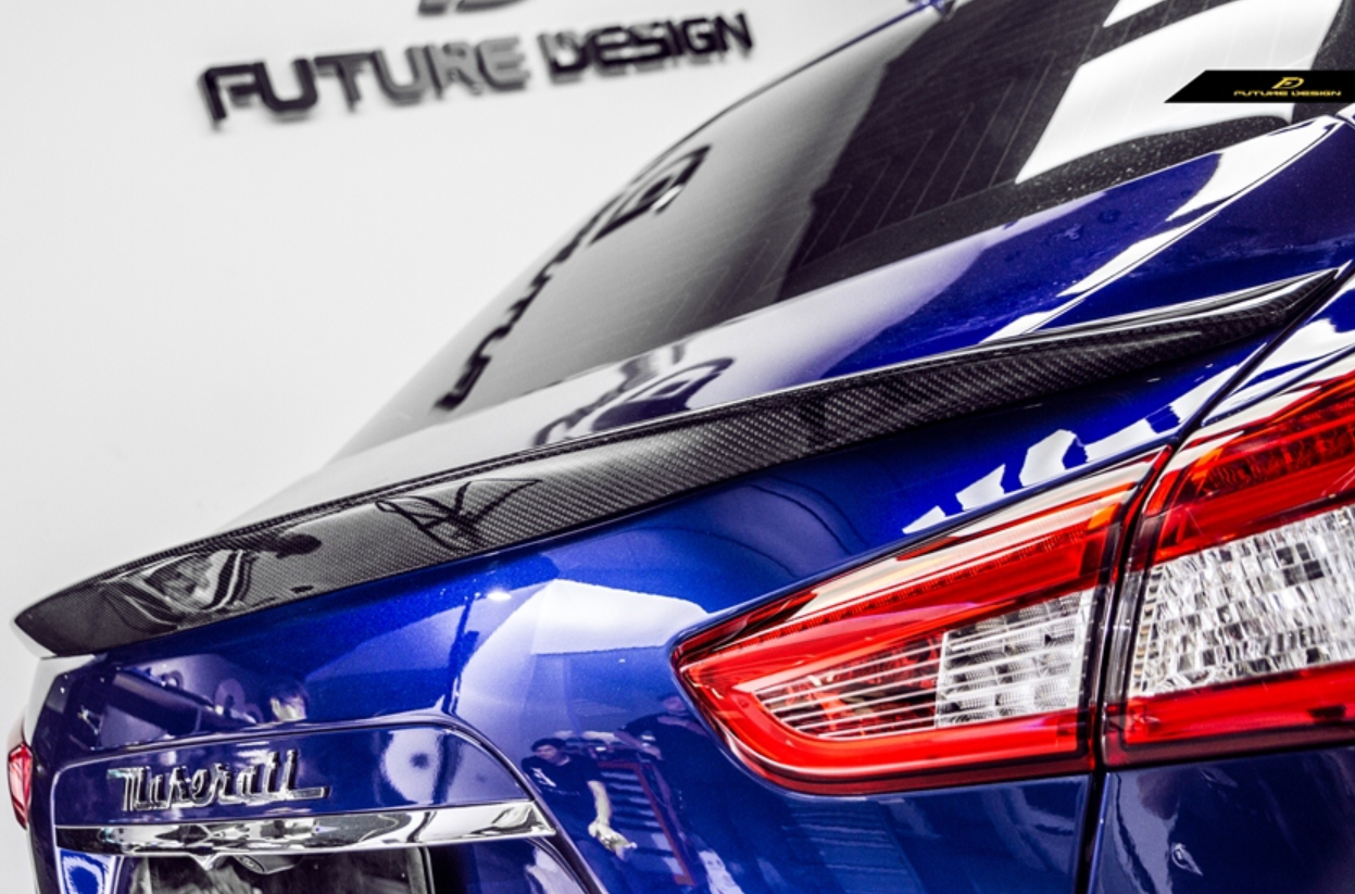 Future Design Carbon Maserati Ghibli 2014-2017 Carbon Fiber Rear Spoiler Ver.2