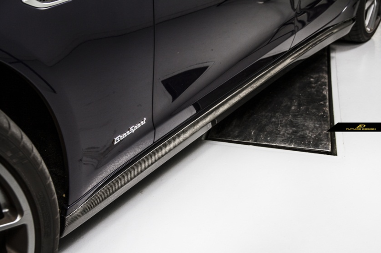 Future Design Carbon Maserati Ghibli 2014-2017 Carbon Fiber Side Skirts