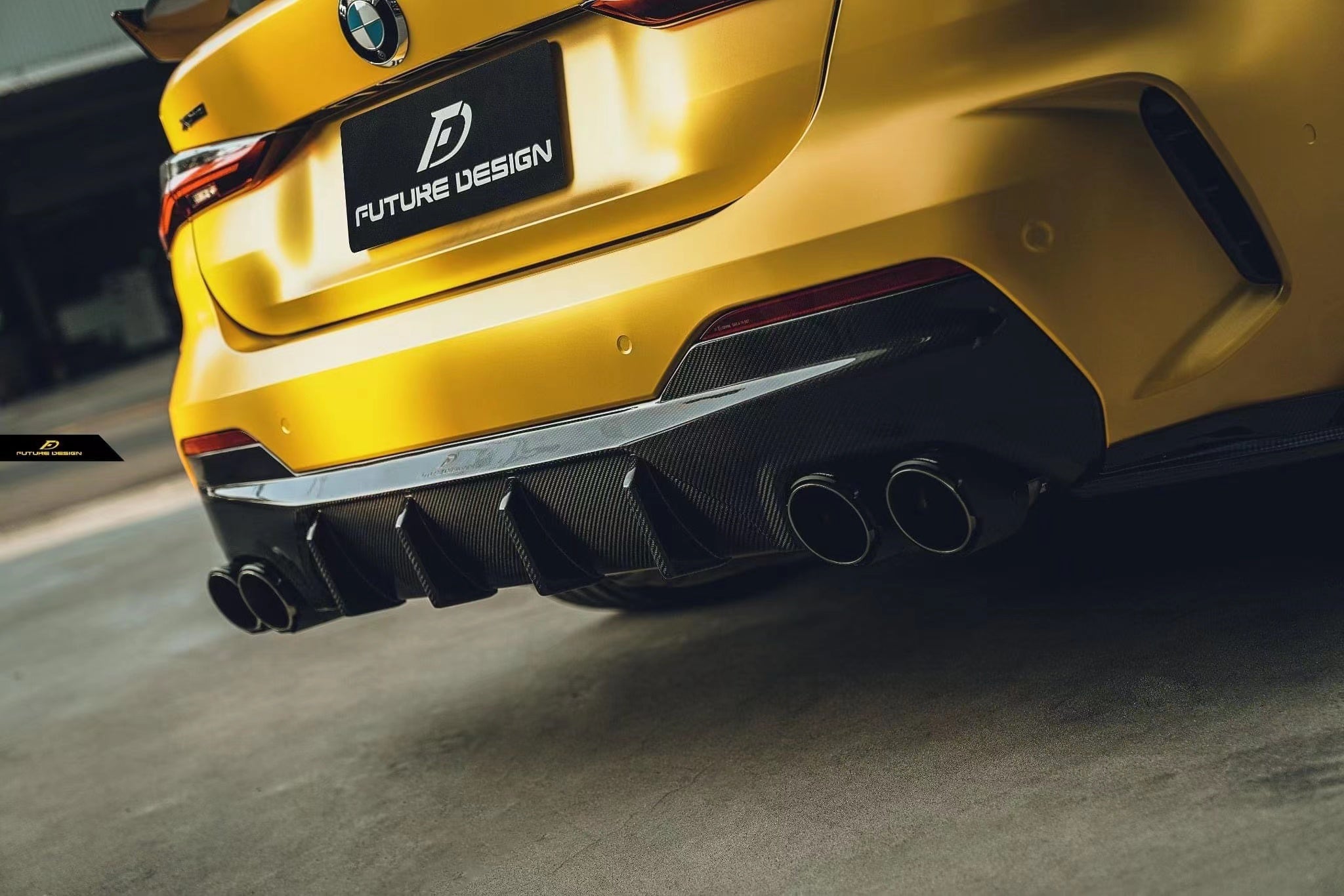 Future Design FD Carbon Fiber REAR DIFFUSER & REAR CANARDS for BMW 4 Series G22 G23 2021-ON 420i 430i M440i
