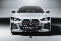 Future Design FD V1 Carbon Fiber FRONT LIP SPLITTER for BMW I4 G26 M50 / e Drive 40 & 4 Series G26 Gran coupe M440i 430i
