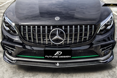 Future Design FD GT Carbon Fiber FRONT LIP for Mercedes Benz GLC250 AMG / GLC300 AMG / GLC43 AMG W253 GLC & GLC Coupe 2016-2019 Pre-facelift