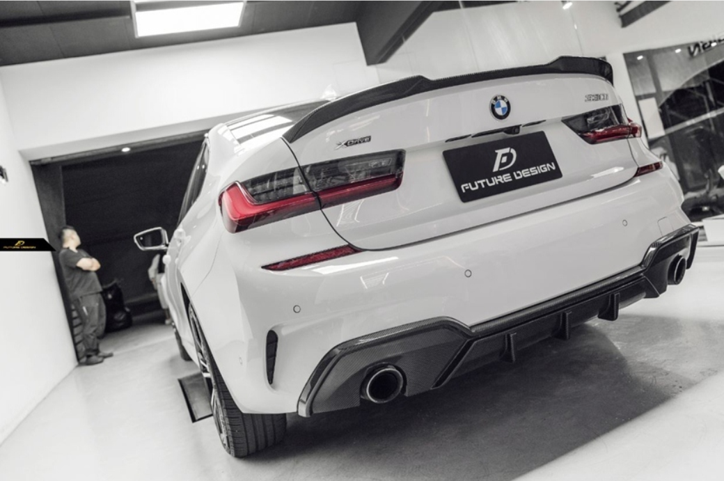 Future Design FD GT Carbon Fiber Rear Diffuser Dual Exist  for BMW G20 / G21 3 Series 330i with M-Package