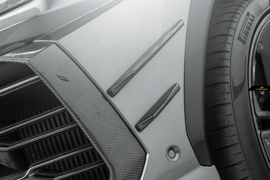 Future Design FD Carbon Fiber FRONT BUMPER CANARDS 6 PCS FOR Lamborghini Urus