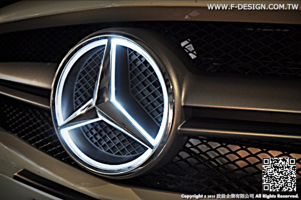 Future Design Car Led Emblem Badges Illuminated Star Front Car Light For Mercedes Benz A-Class C-Class CLA-Class