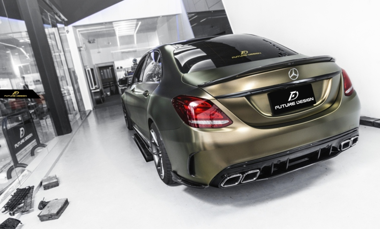 Future Design Carbon ED1 PP Rear Diffuser For Mercedes Benz W205 AMG Sedan 2015-ON