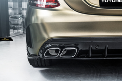 Future Design Carbon ED1 PP Rear Diffuser For Mercedes Benz W205 AMG Sedan 2015-21