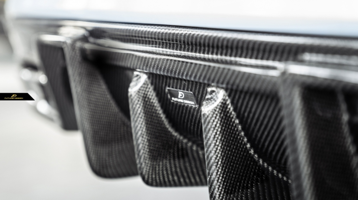 Future Design Carbon FD GT2 Carbon Fiber Rear Diffuser for W205 C300 C43 C63 AMG Package 2015-ON