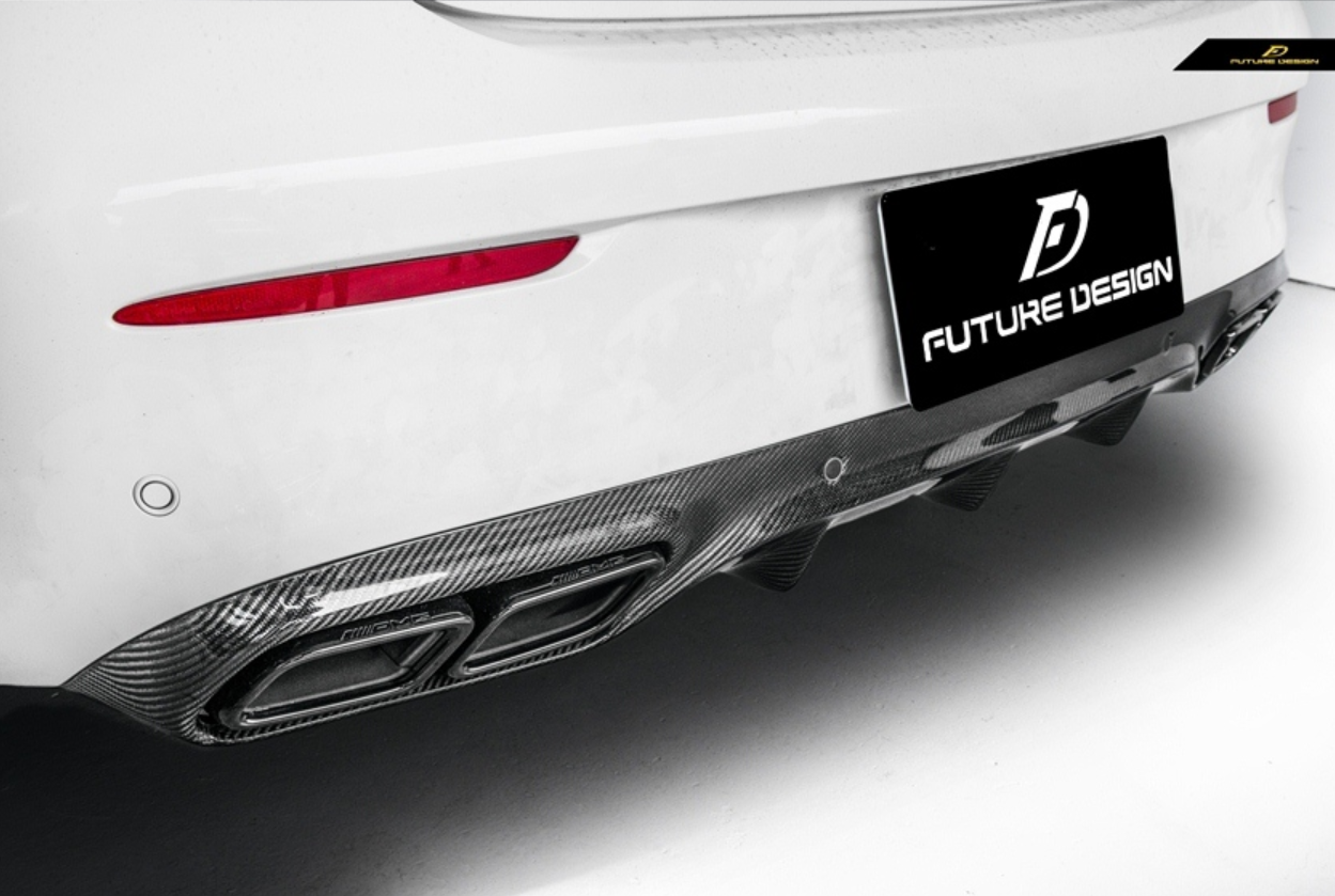 Future Design Carbon AMG Carbon Fiber Rear Diffuser for W205 C300 C43 C63 AMG Sport Package 2 Door Coupe 2015-ON