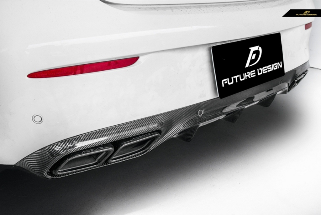 Future Design Carbon AMG Carbon Fiber Rear Diffuser for W205 C300 C43 ...