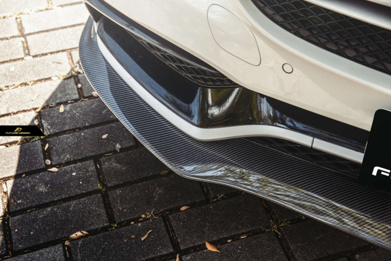Future Design Carbon Fiber Front Lip PSM Style for W205 C63 AMG Sedan 2015-ON