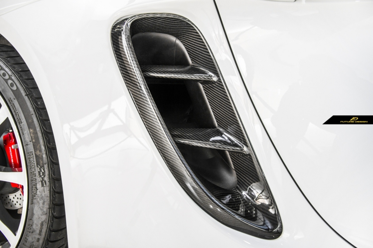 Future Design Carbon Porsche 718 Cayman / Boxster Carbon Fiber Side Vents Cover