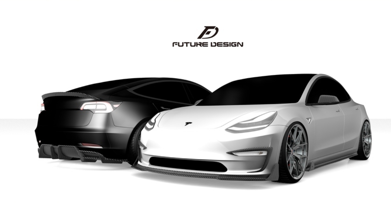 Future Design Carbon Fiber REAR SPOILER for Tesla Model 3