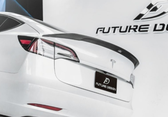 Future Design Carbon Fiber REAR SPOILER for Tesla Model 3
