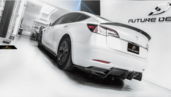Future Design Carbon Fiber SIDE SKIRTS for Tesla Model 3